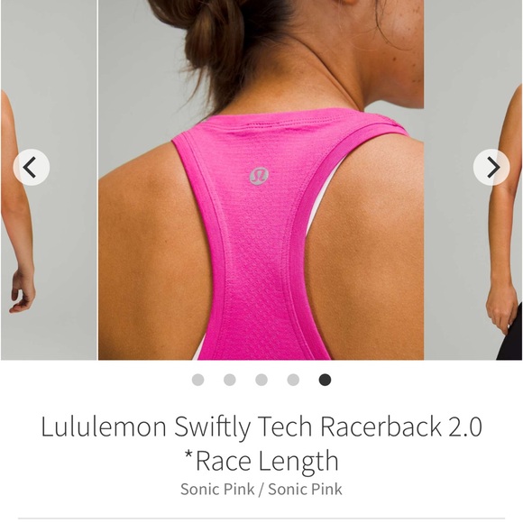 NWT Lululemon swiftly tech racerback tank top 2.0 Race SONIC PINK Sz 8 - Picture 2 of 7